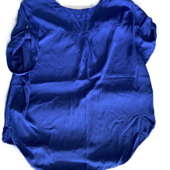 Lily Star  Royal Blue V-Neck Blouse X-Large - Picture 2 of 6